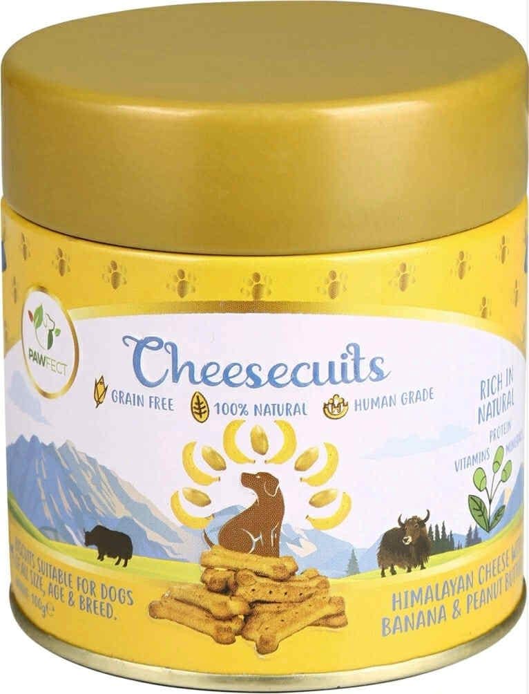 Pawfect Kaas Biscuits met Banaan en pindakaas